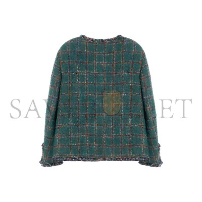 CHANEL GREEN TWEED JACKET P75152